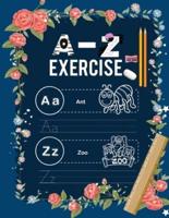 Alphabet A-Z Exercise With Cartoon and Practice Paper