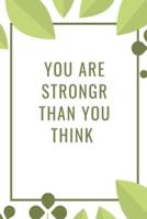 You Are Stronger Than You Think.