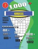 1,000 + Numbricks Puzzles Medium Levels