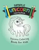 Simple Unicorn Coloring Book