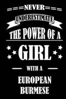 Never Underestimate The Power of a Girl With a EUROPEAN BURMESE