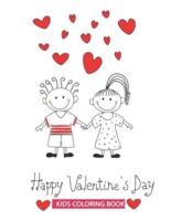 Happy Valentines Day Kids Coloring Book