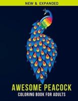 Awesome Peacock Coloring Book For Adults