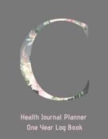 C Annual Health Journal Planner One Year Log Book Monogrammed Personalized