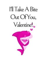 I'll Take A Bite Out Of You Valentine!, Graph Paper Composition Notebook With a Funny Shark Pun Saying in the Front, Valentine's Day Gift for Him or Her