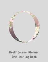 O Annual Health Journal Planner One Year Log Book Monogrammed Personalized Initial