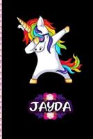 Jayda - Dabbing Unicorn Personalized Named Notebook