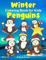 Winter Penguins Coloring Book