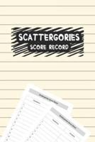 Scattergories Score Record