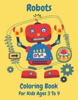 Robots Coloring Book For Kids Ages 3 to 9