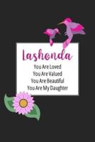 Lashonda You Are Loved You Are Valued You Are Beautiful You Are My Daughter
