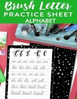Brush Letter Alphabet Practice Sheet