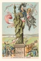 Vintage Journal French View of the Statue of Liberty
