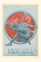 Vintage Journal Victory Through Work Poster
