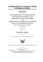 A Progress Report on Information Sharing for Homeland Security