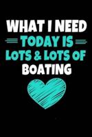 What I Need Today Is Lots Lots Boating