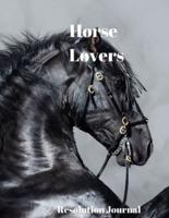 Horse Lovers Resolution Journal
