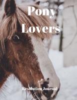 Pony Lovers Resolution Journal