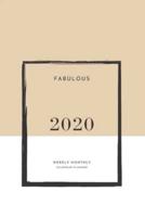 Fabulous 2020 Weekly Monthly Calendar Planner