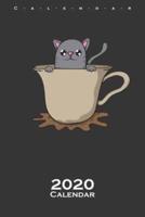 Cat in Coffee Cup Calendar 2020