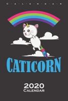 Caticorn Unicon Cat With Rainbow Calendar 2020