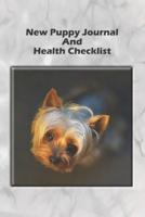 New Puppy Journal And Health Checklist