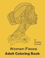 Women Faces Adult Coloring Book