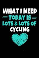 What I Need Today Is Lots Lots Cycling