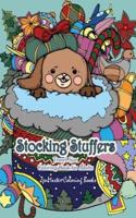 Stocking Stuffers Travel Size Coloring Book for Adults: 5x8 Adult Coloring Book of Stockings full of Cute Baby Animals With Christmas and Holiday Designs For Stress Relief and Relaxation
