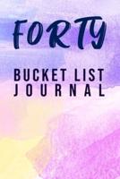 Forty Bucket List Journal