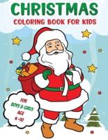 Christmas Coloring Book For Kids Boys Girls Ages 4 - 10