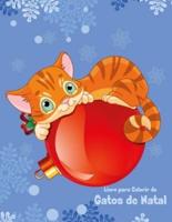 Livro Para Colorir De Gatos De Natal