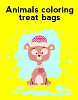 Animals Coloring Treat Bags