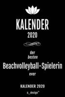 Kalender 2020 Für Beachvolleyball-Spieler / Beachvolleyball-Spielerin