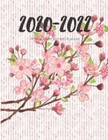 2020-2022 Three 3 Year Planner Pink Flowers Monthly Calendar Gratitude Agenda Schedule Organizer