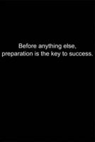 Before Anything Else, Preparation Is the Key to Success.