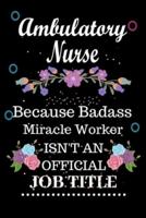 Ambulatory Nurse Because Badass Miracle Worker Isn't an Official Job Title