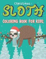 Christmas Sloth Coloring Book for Kids