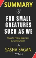 Summary of For Small Creatures Such as We by By Sasha Sagan - Rituals for Finding Meaning in Our Unlikely World