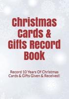Christmas Cards & Gifts Record Book