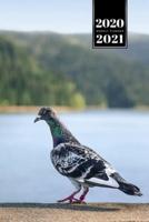 Pigeon Ornithology Bird Watching Birding Week Planner Weekly Organizer Calendar 2020 / 2021 - At the Lake