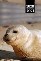 Seal Manatee Sea Lion Cow Walrus Dugong Week Planner Weekly Organizer Calendar 2020 / 2021 - Tired on Beach