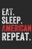 Eat Sleep American Handball Repeat Sports Notebook Gift