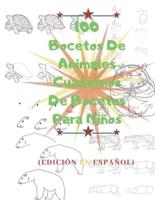 100 Bocetos De Animales Cuadernos De Bocetos Para Niños (100 Páginas)