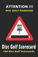 Disc Golf Score Card