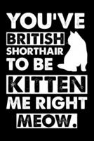 You've British Shorthair To Be Kitten Me Right Meow