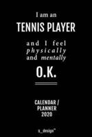 Calendar 2020 for Tennis Players / Tennis Player