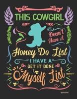 Cowgirl Honey Do List Weekly Planner