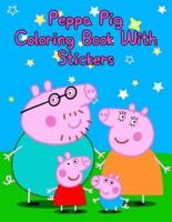 Peppa Pig Coloring Book With Stickers