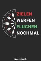 Zielen Werfen Fluchen Nochmal Notizbuch